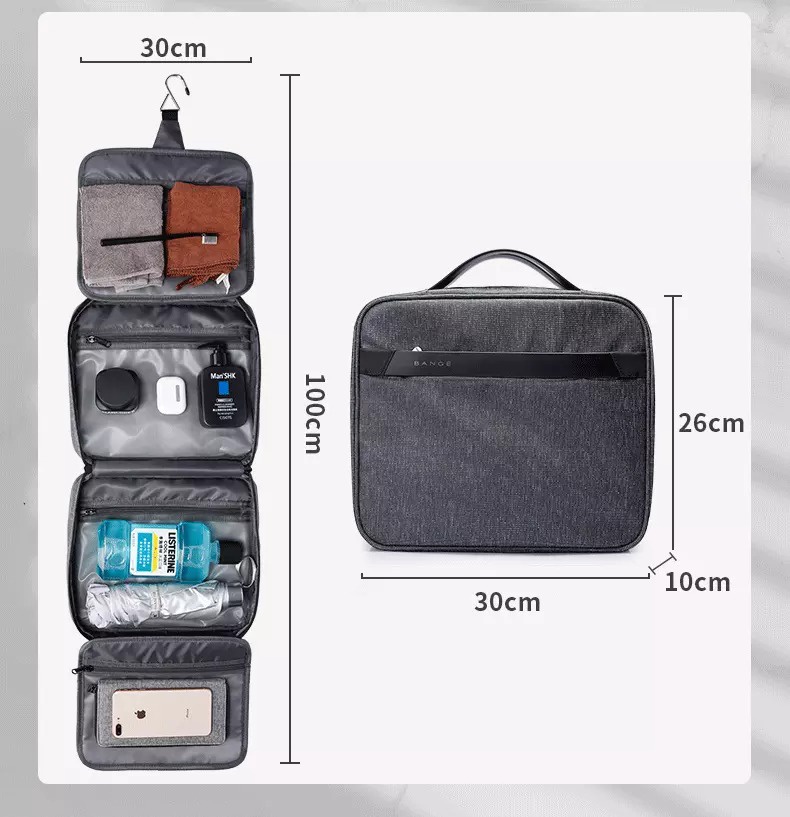 Gadgetoo 7529 Bange Hanging Travel Toiletry / Cable Organizer Bag Travel Waterproof Lightweight Vacation