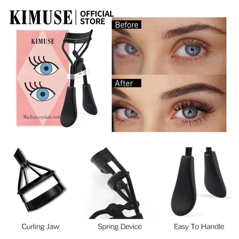 KIMUSE Double-head Waterproof Eyebrow Pencil+Volum Express Mascara+ Liquid Eyeliner+ Eyelash Curler 4PCS/set #7