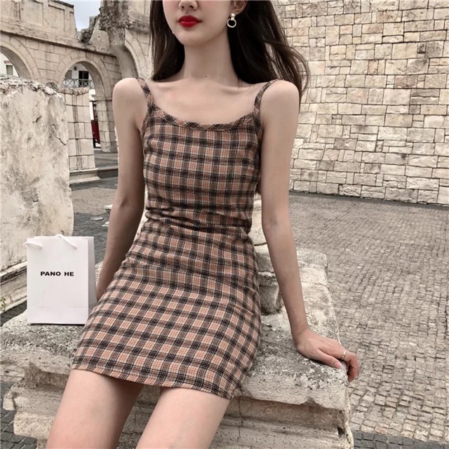 summer plaid dress