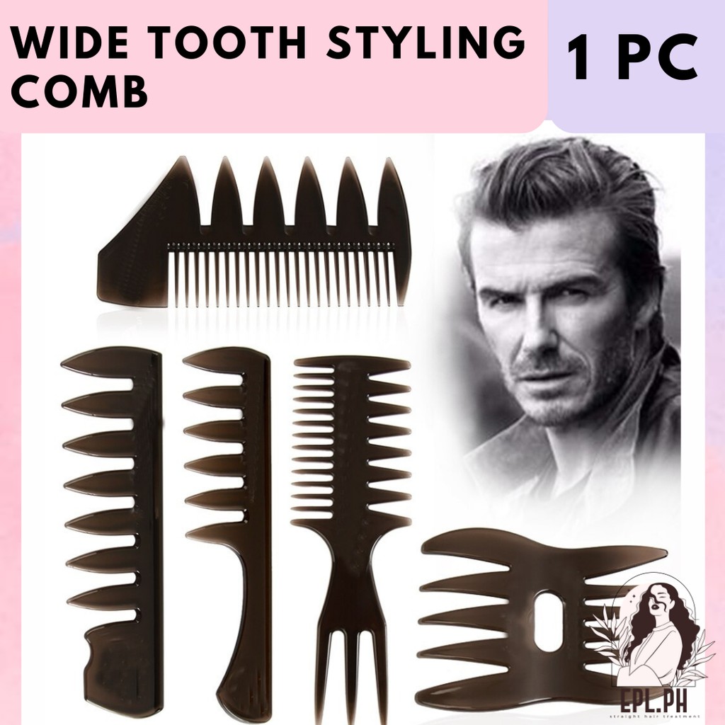 Hair Comb Wide Teeth Hair Comb Classic Oil Slick Styling Hair Brush For Men  | Shopee Philippines