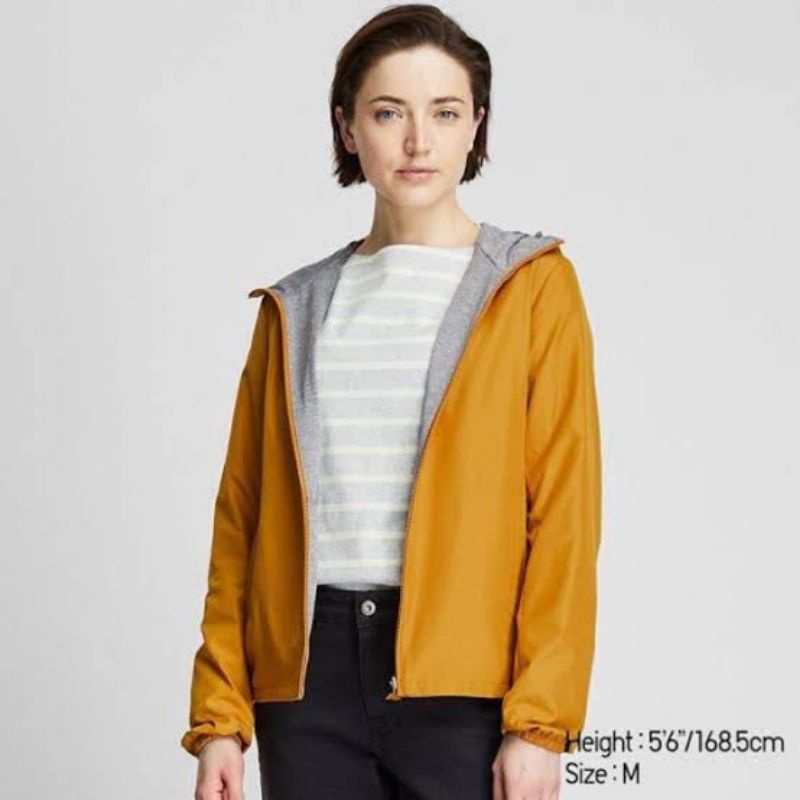 Uniqlo Reversible Jacket in Mustard & Grey Shopee Philippines