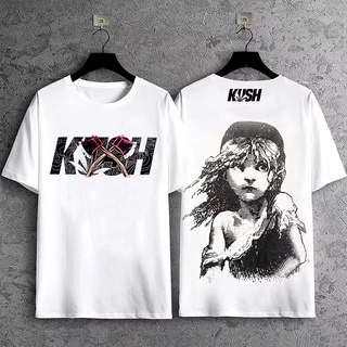 KUSH T shirt clothing Les miserables lucky oversize tops for mens SIZE(S-3XL)white shirts COD KUSH. #1