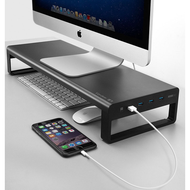 Newly Smart Base Aluminum Alloy Computer Laptop Base Stand with USB 3.0