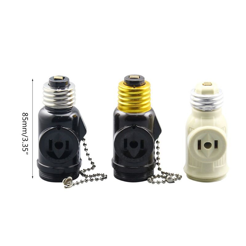 E26 Bulb Socket To 2 Outlet Adapter Light Holder Splitter Pull Chain Switch New Shopee Philippines