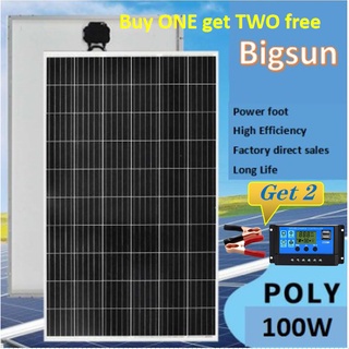 Bigsun brand solar panel 100W-18V MONO / POLY is suitable for 12V battery charging / free of electri