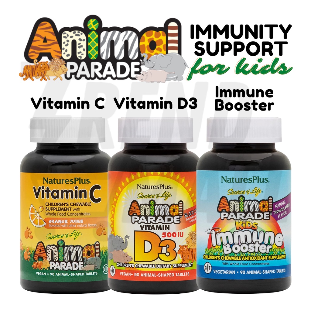 Animal Parade Kids Vitamin C D3 Zinc Probiotics Kids Immunity Toddlers