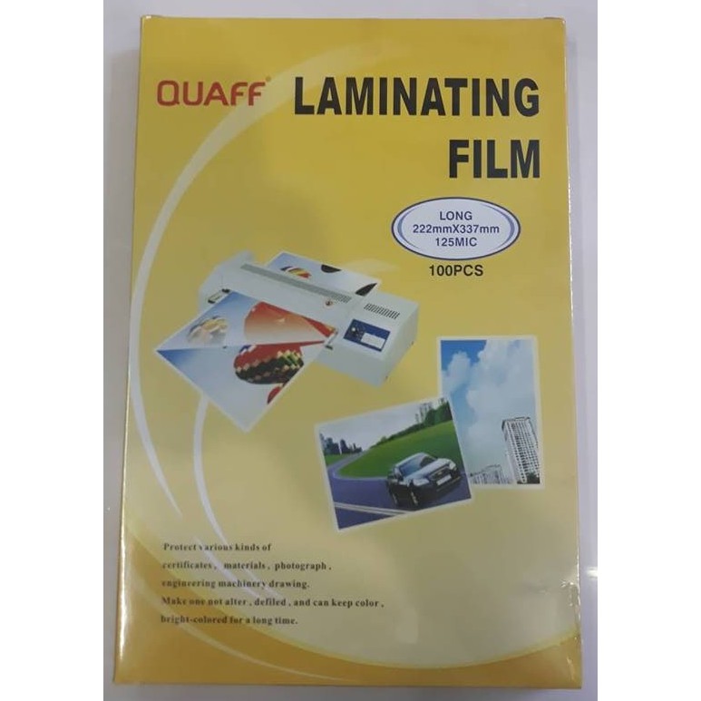 100 Sheets Laminating Film LONG / LEGAL 125 Micron 222x337mm Shopee