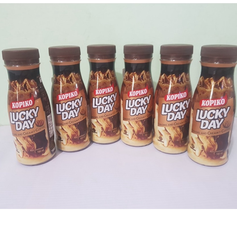 KOPIKO LUCKY DAY Strong and Creamy Coffee in Bottle (pack of 12 bottles