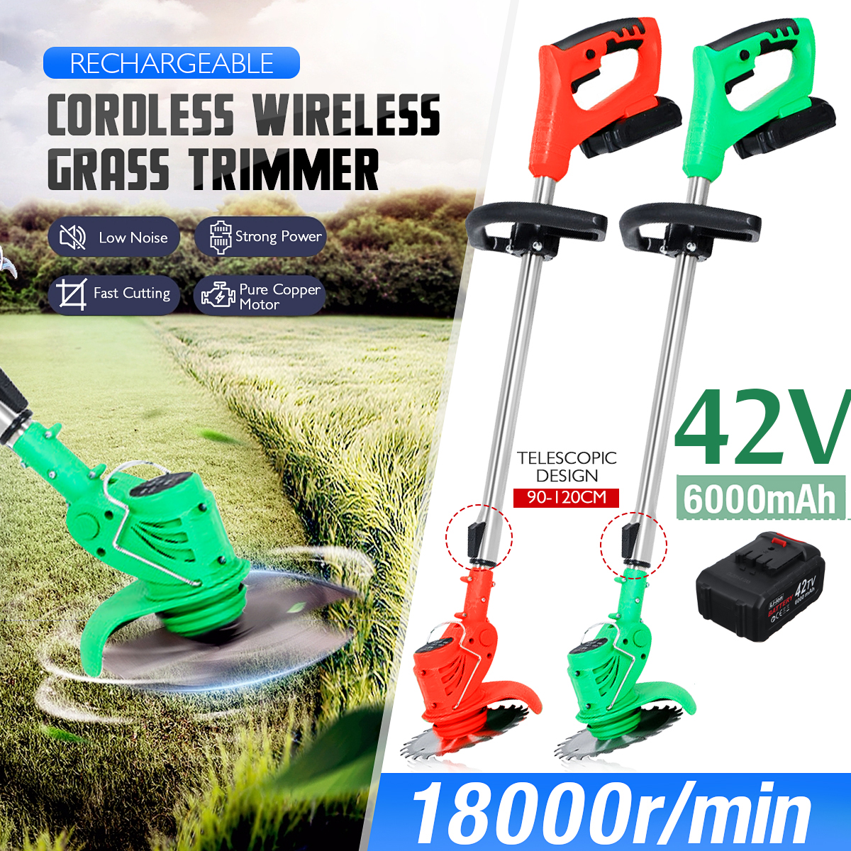 rechargeable lawn trimmer