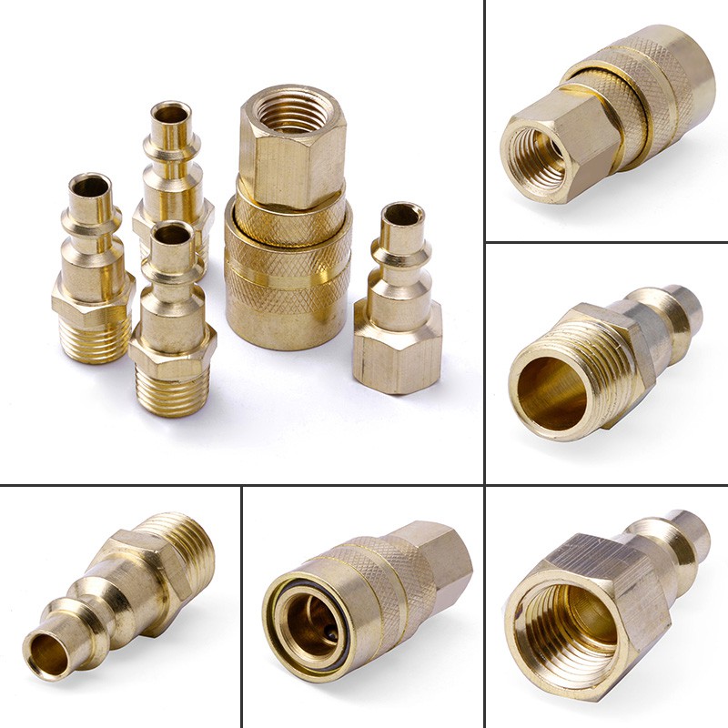 SOLID BRASS QUICK CONNECT AIR COUPLER 1//4/" PIPE