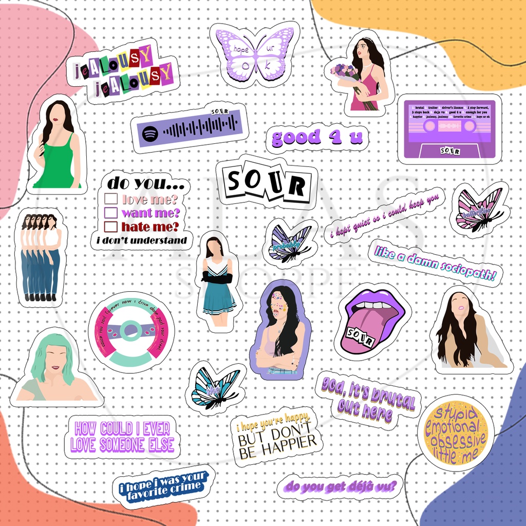 Olivia Rodrigo Sour Sticker By Acidartemis Olivia Sou - vrogue.co