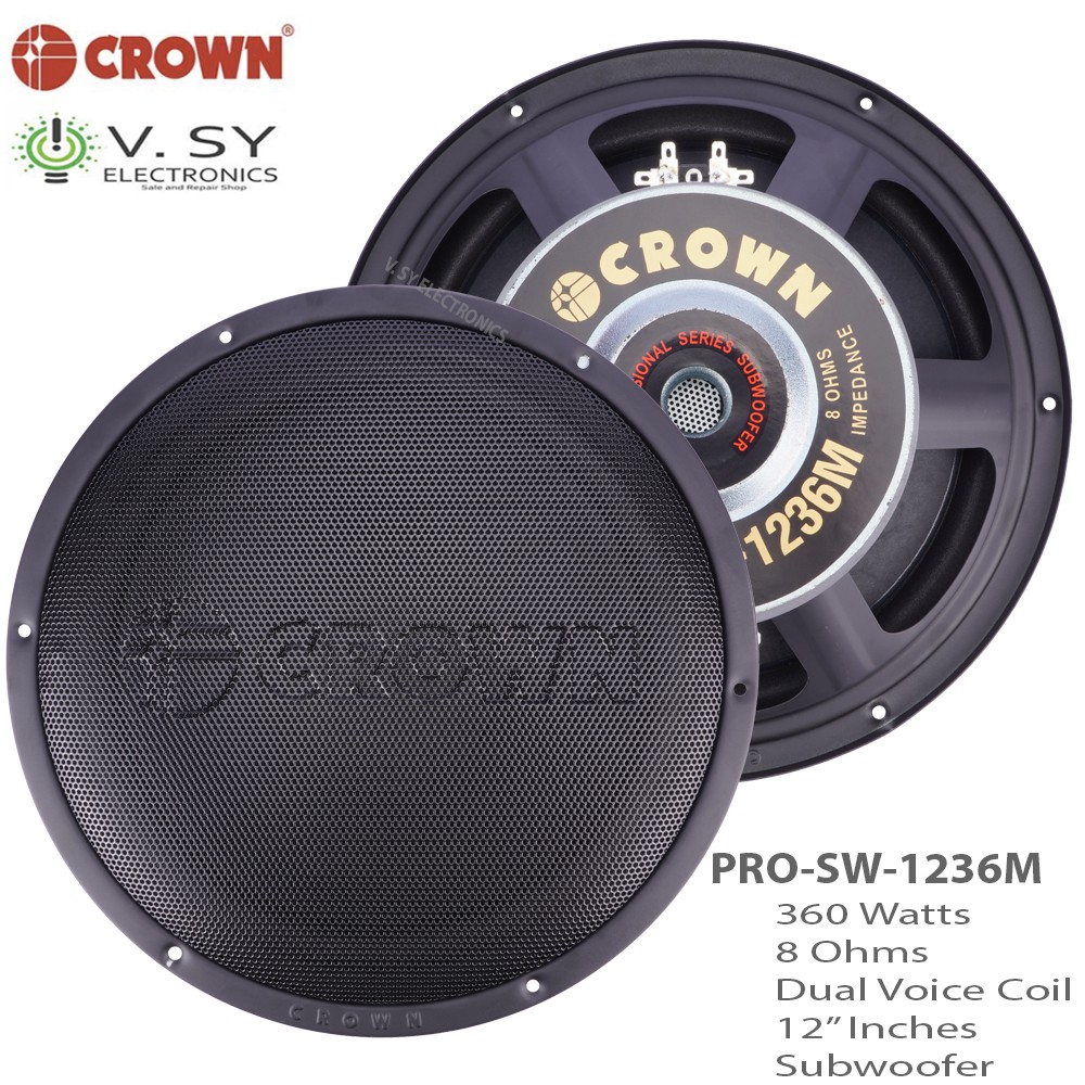 crown speaker 12 inches