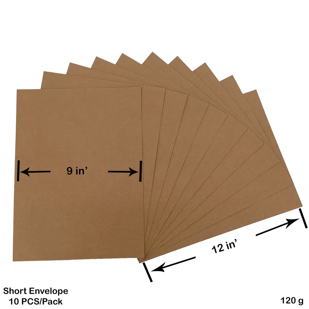 10Pcs/Pack short Brown Envelope 9x12' COD Shopee Philippines