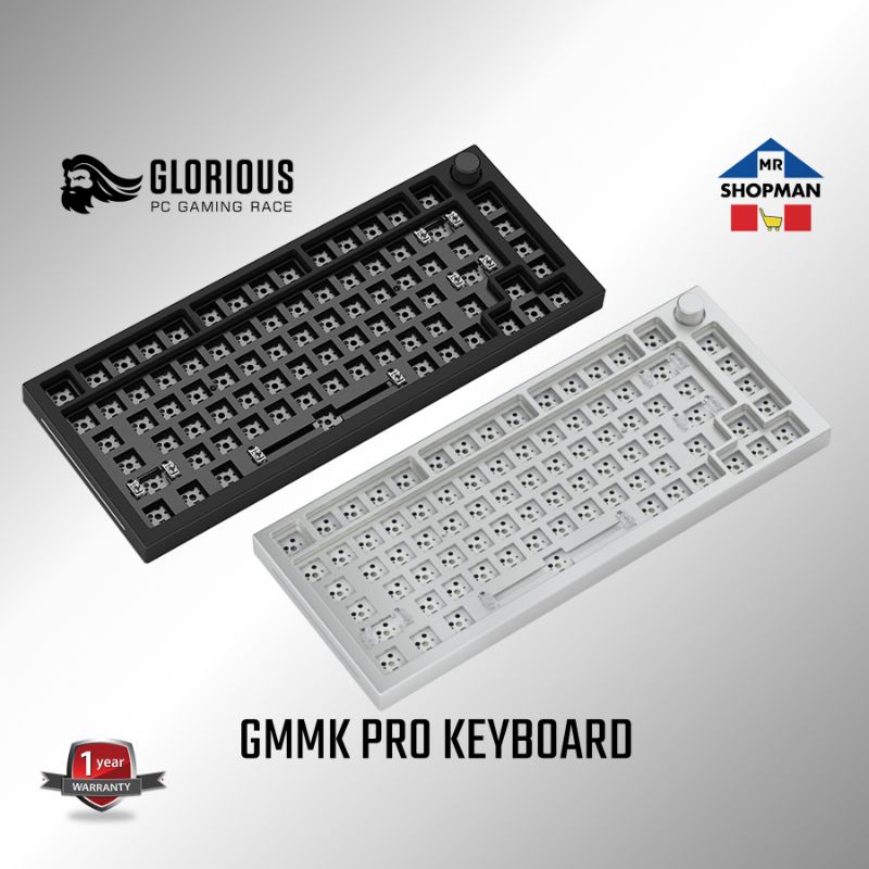 Glorious GMMK Pro Barebone Keyboard Black / White Slate | Shopee ...