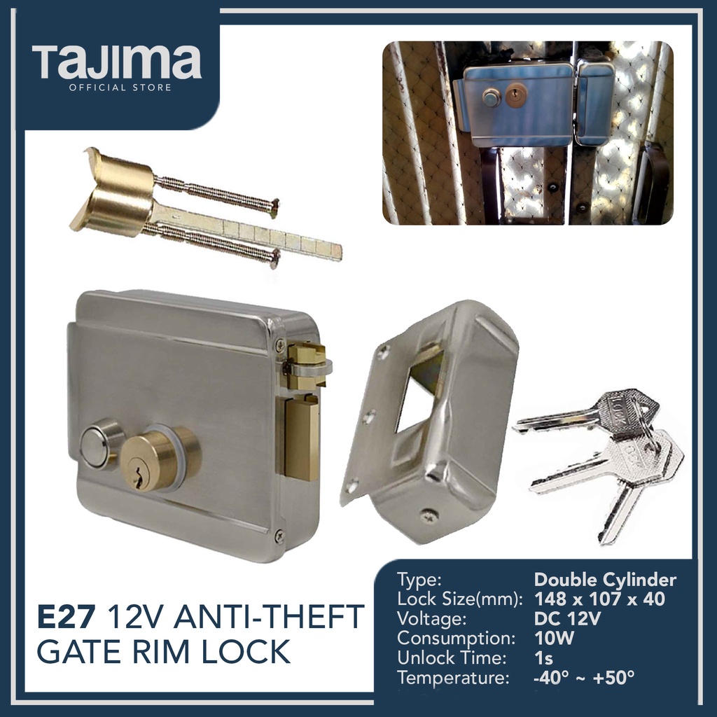 Tajima Electric Lock Gate Security for indoor use only (Silver