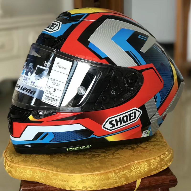 In Stock Abs Material Shoei X 14 X14 Marquez X Fourteen Blue Color Brink Tc1 Helmet Tc 1 Motorcycle Full Face Helmet Shopee Philippines