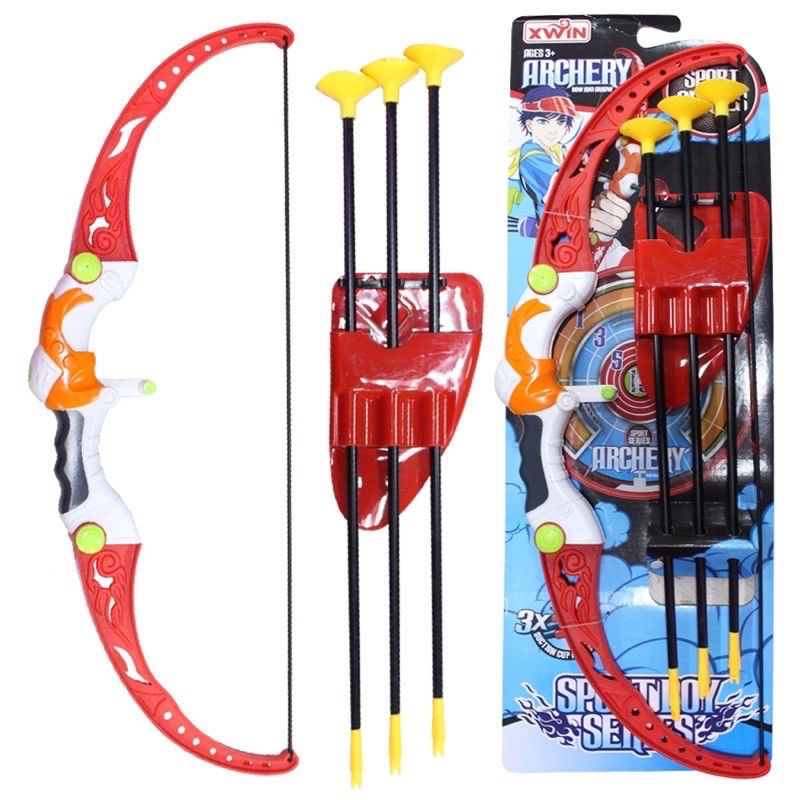 Sport Type Archery Bow And Arrow Toy Set With 3 Suction Cup Arrows Set