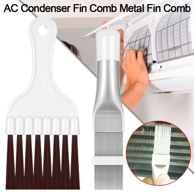 Hm> Air Conditioner Cleaning Fin Comb Brush Condenser Stainless Steel ...
