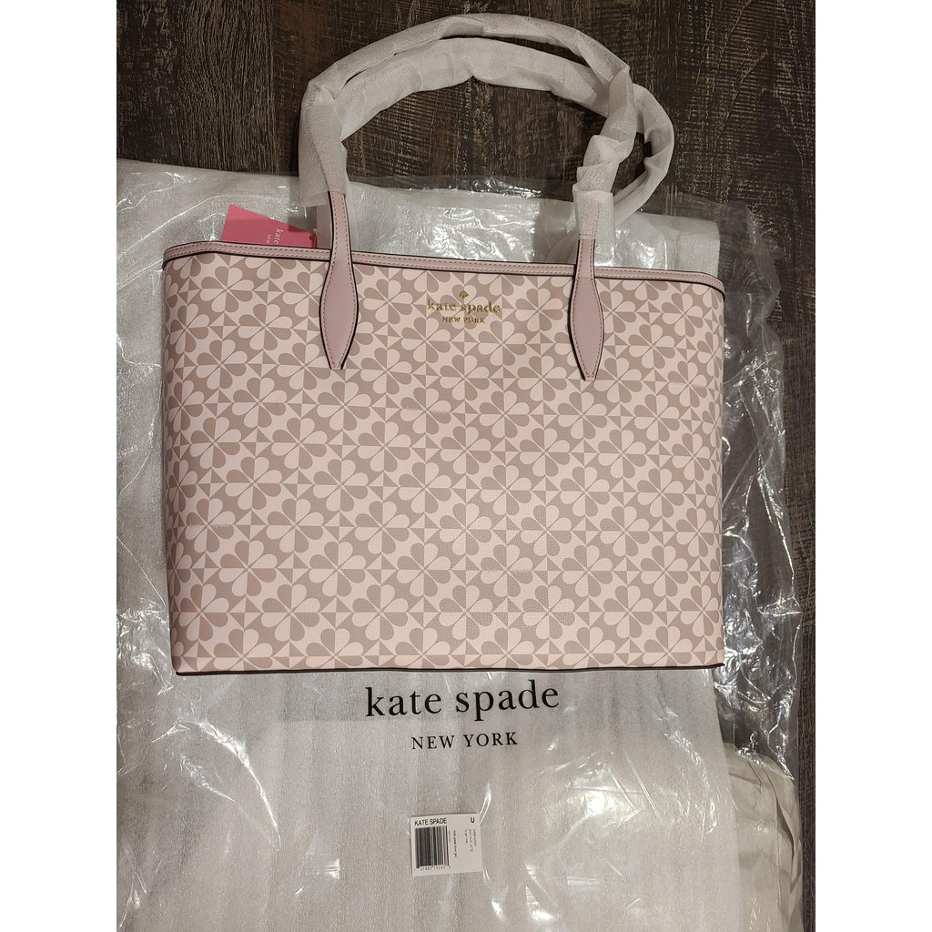 KATE SPADE flower coated canvas all day large tote with zipper ORIGINAL  FROM USA | Shopee Philippines