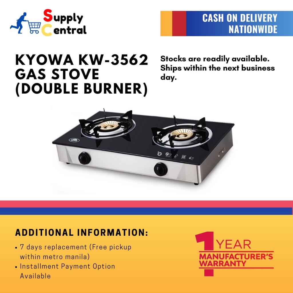 Kyowa Gas Stove (Double Burner) KW3562 (Supply Central) Shopee