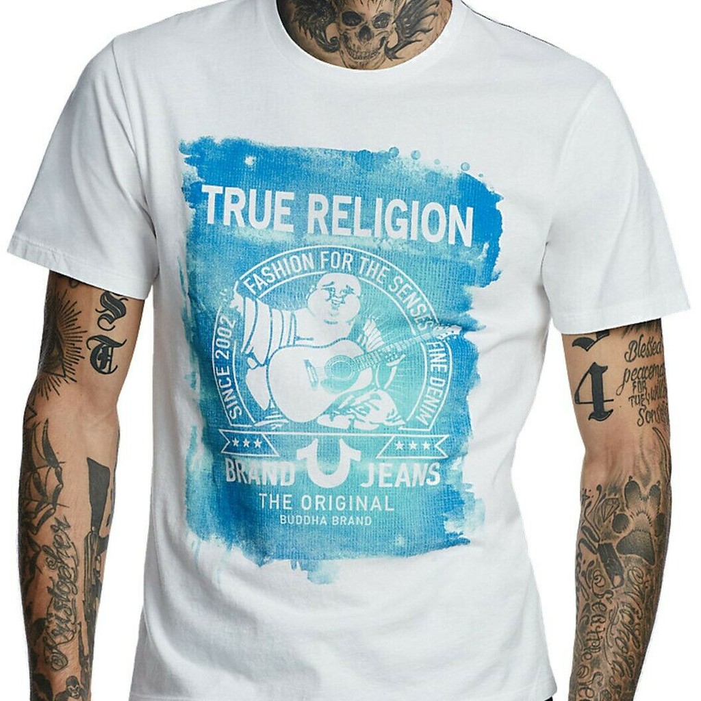 true religion white tee