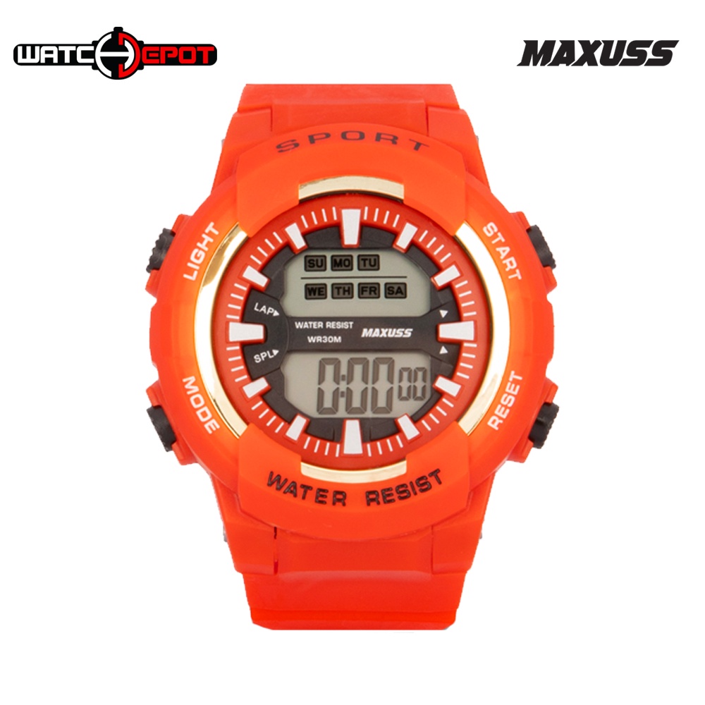 Maxuss Mens Rubber Sports Watch 1829 (Red) Shopee Philippines