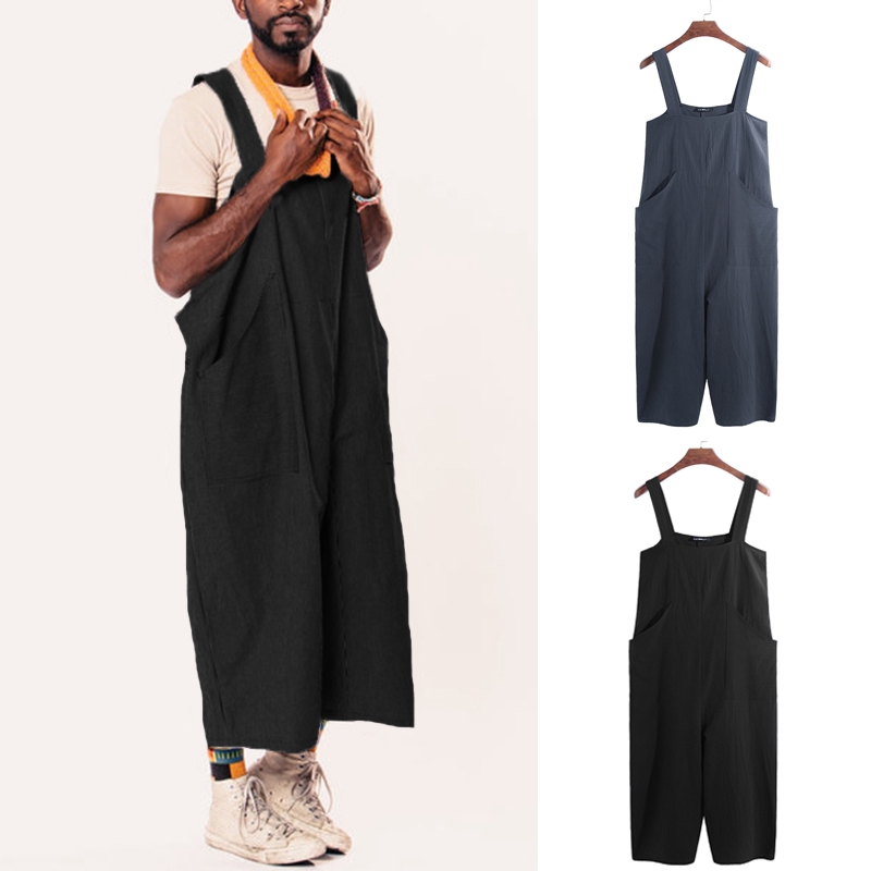 men's cotton jumpsuits fashion