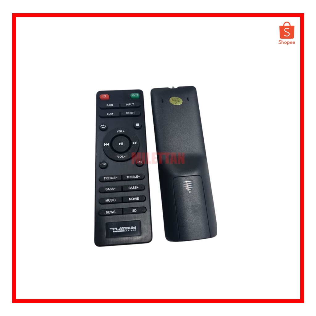 ORIGINAL PLATINUM SOUNDBAR REMOTE CONTROL Shopee Philippines