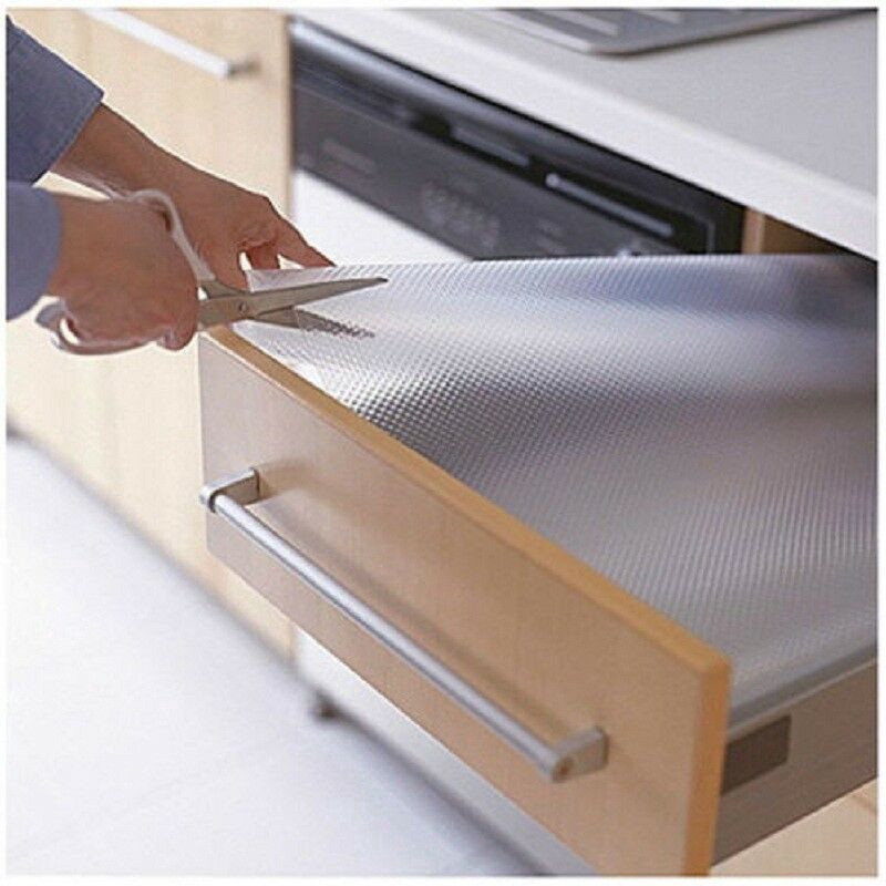 Multifunction Transparent Non-Stick Adhesive Liner Liner Mat Roller Kitchen Drawer Moisture-proof Pad Paper
