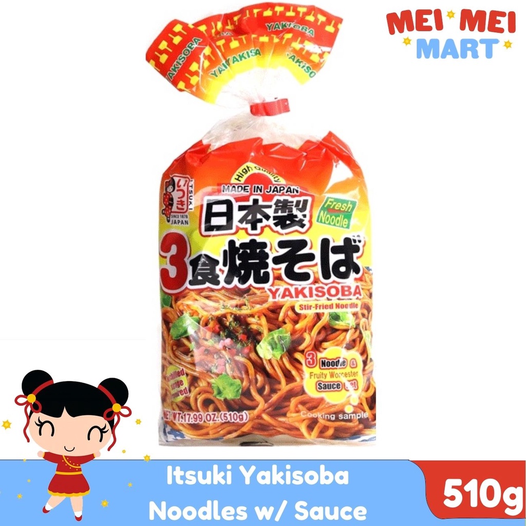 Itsuki Yakisoba Noodles W  Sauce 3servings 510g 