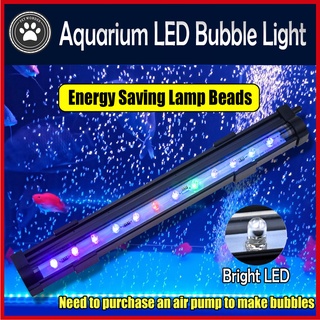 Aquarium LED Light Fish Tank Lamp Bubble Waterproof Submersible Accessories light Colorful US Plug