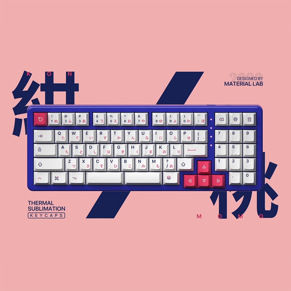 148 Keys Kon Momo Keycaps Dye Sublimation PBT Cherry Profile Key Caps