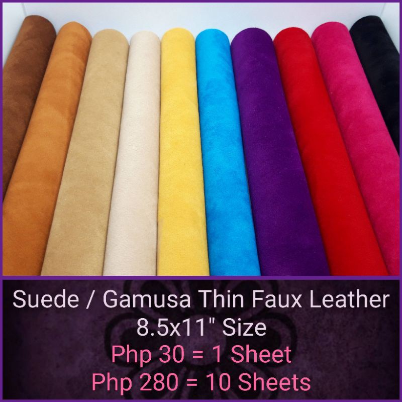 Suede / Gamusa Thin Faux Leather 11x8.5" size Shopee Philippines