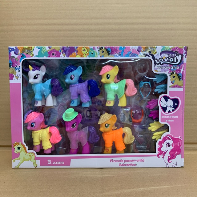 My Little Pony Lovely House 6 in 1 Box Play Set Toy with Accessories ...