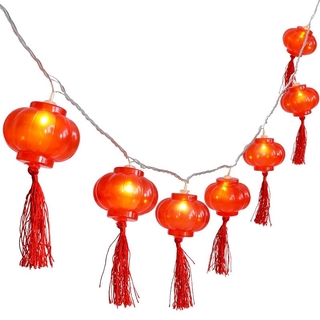 [ CNY Product ] 2 Meters USB Spring Festival Lantern Light Battery Operated Chinese New Year Red Lantern String Lamp Multi Color Outdoor Garden Christmas Night Lights Home Party Wedding festivals Lighting Decor #8