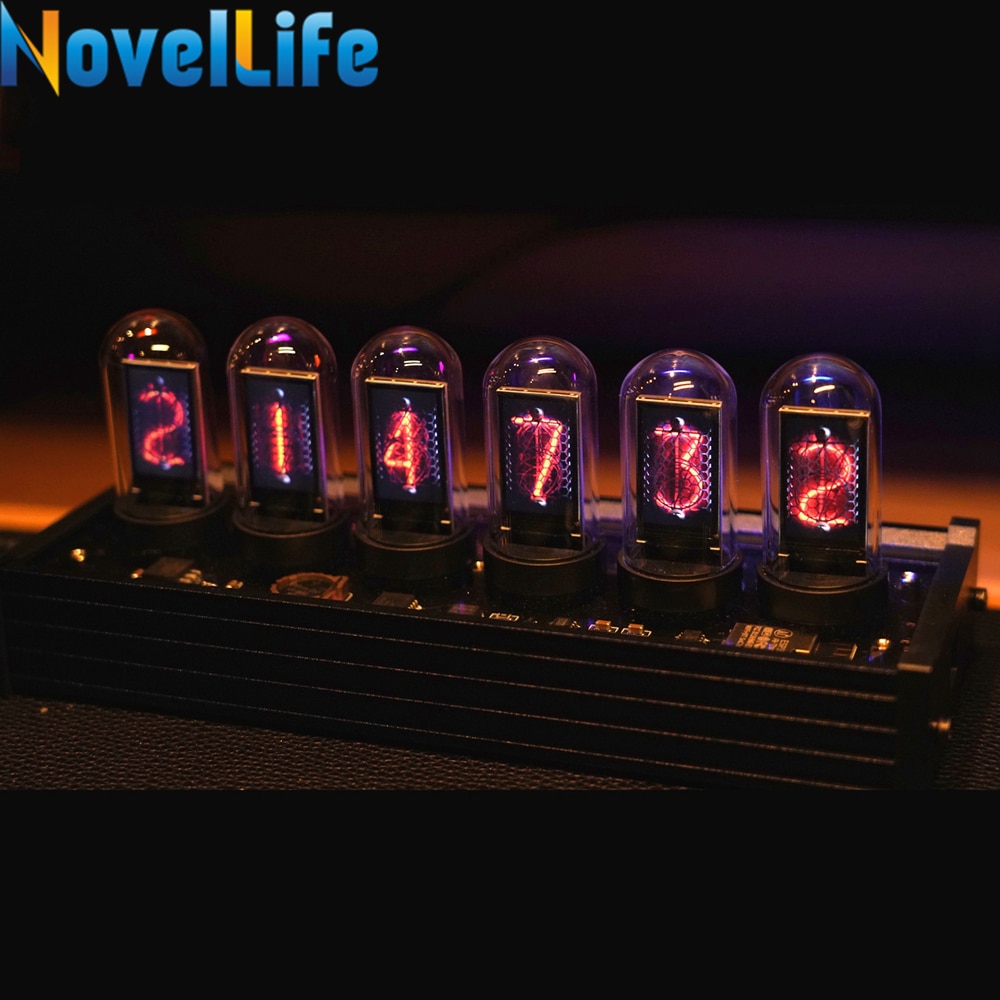 Elekstube IPS Nixie Tube Digital Clock Electronic Calendar 6 Bit LCD