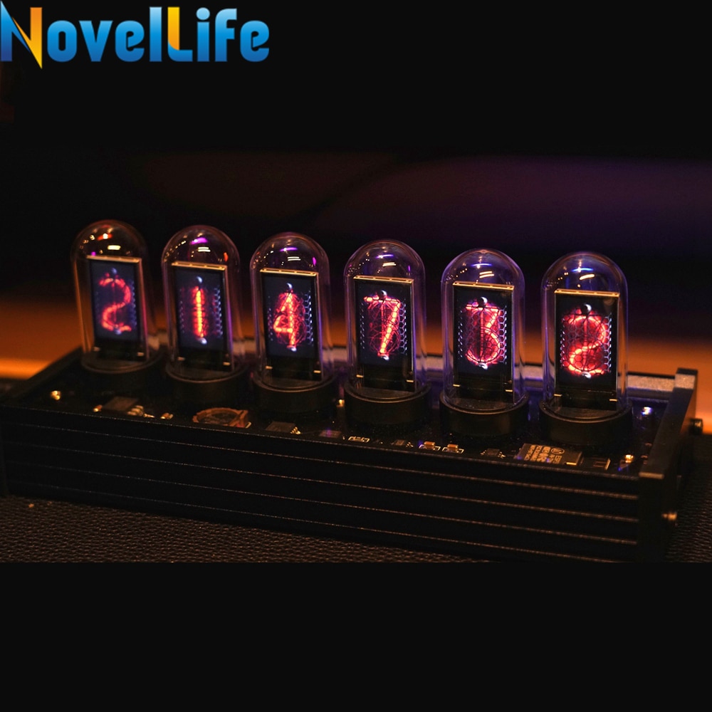 Elekstube IPS Nixie Tube Digital Clock Electronic Calendar 6 Bit LCD