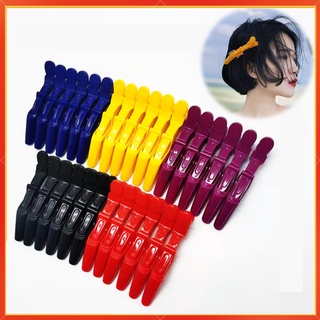 6pcs Plastic Hair Clip Hairdressing Clamps Claw Section Alligator Clips Grip Barbers for Salon Styling Hair Accessories