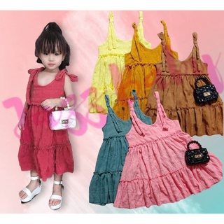 JazzBaby kids dress for 3 yrs old up to 5 yrs old kids ootd comfy dress bestida pambata