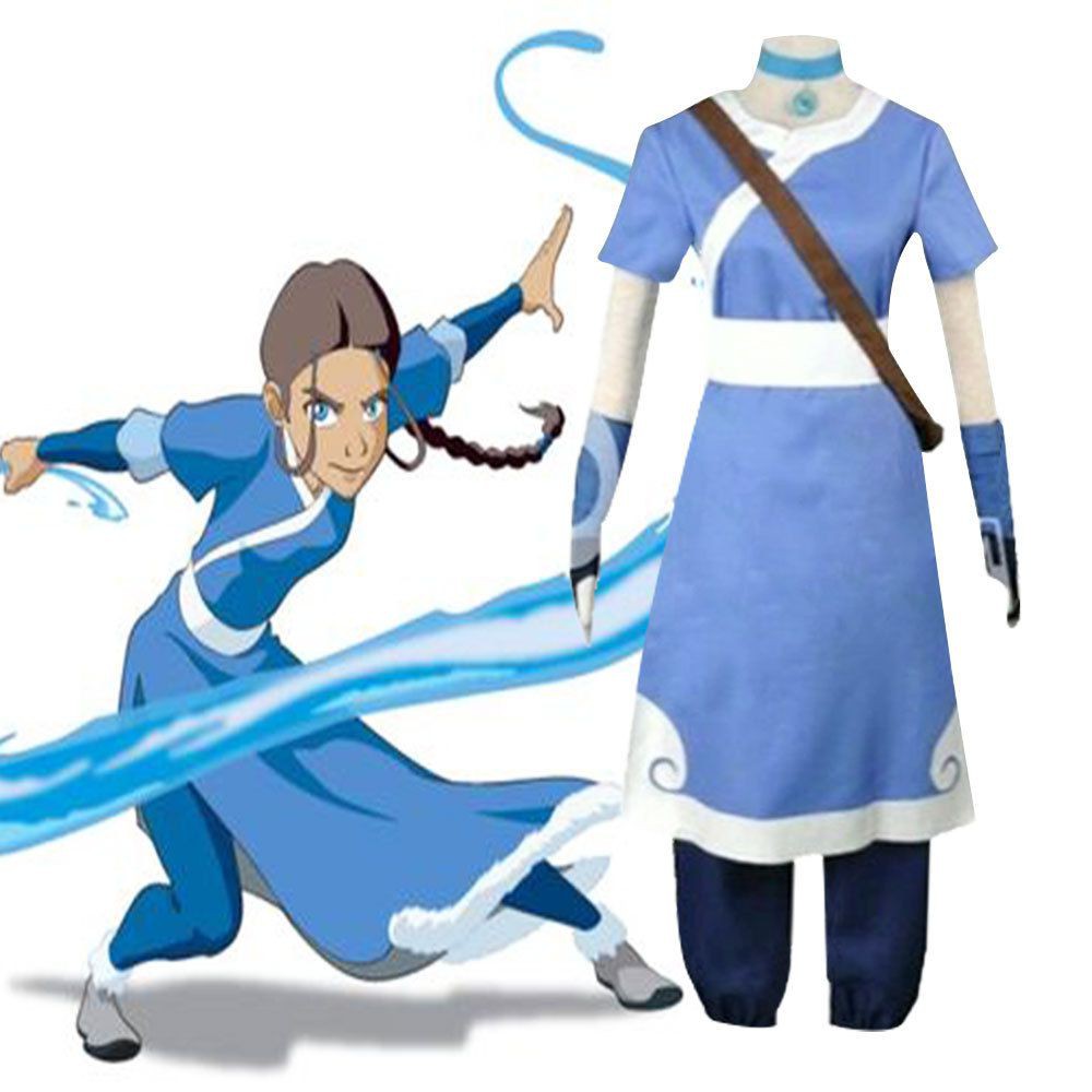 Avatar The Last Airbender Katara Cosplay Blue Costume Girl Halloween Outfits New Shopee Philippines - halloween roblox avatars for girls