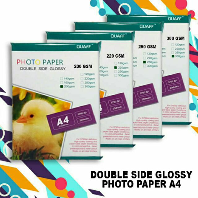Double Sided Glossy Photo Paper A4 Size Shopee Philippines 9639