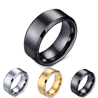 Dong Cool Simple Titanium Silver Black Gold Polishing Finger Ring Jewelry For Man