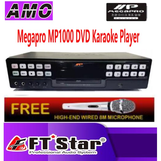 Megapro MP1000 DVD Karaoke Player (Up to 18,000+ Songs!) Free HighEnd Wired Microphone Shopee