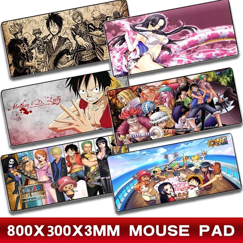 One Piece Anime Large Mouse Pad Electronic Sports Game Keyboard Mat Hot Rubber