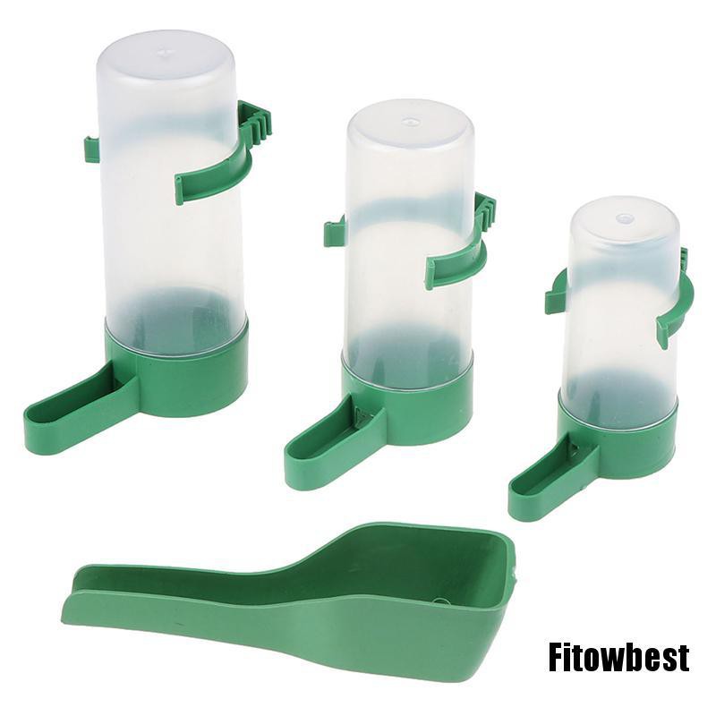 Fbph Bird Water Drinker Feeder Waterer with Clip Pet Bird Supplies for