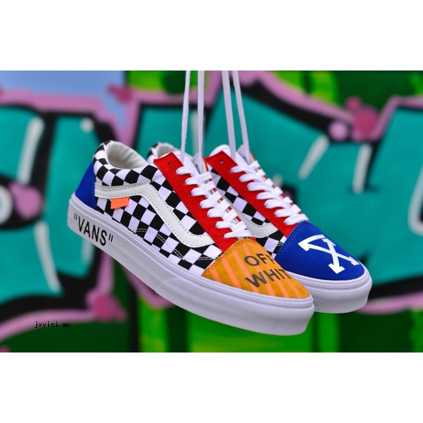 vans shoes blue and yellow