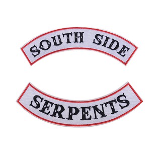 [Ready stock] Vivid Snake Southside Serpents Patches Iron on Shirt Bag Jacket Embroided Badge #7