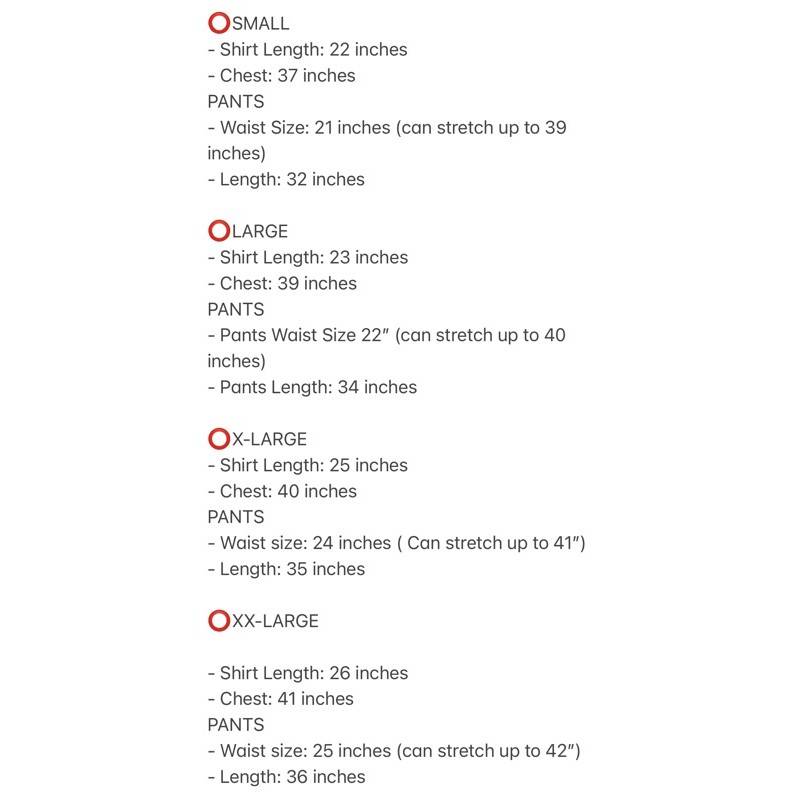 41 inches in pants size