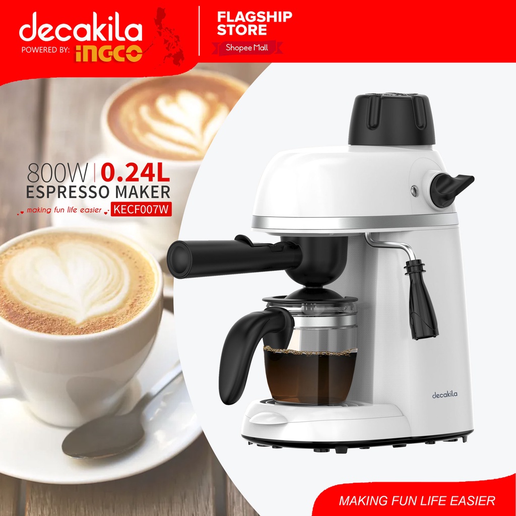 Decakila by INGCO KECF007W Espresso Coffee Maker Coffee Machine 0.24L
