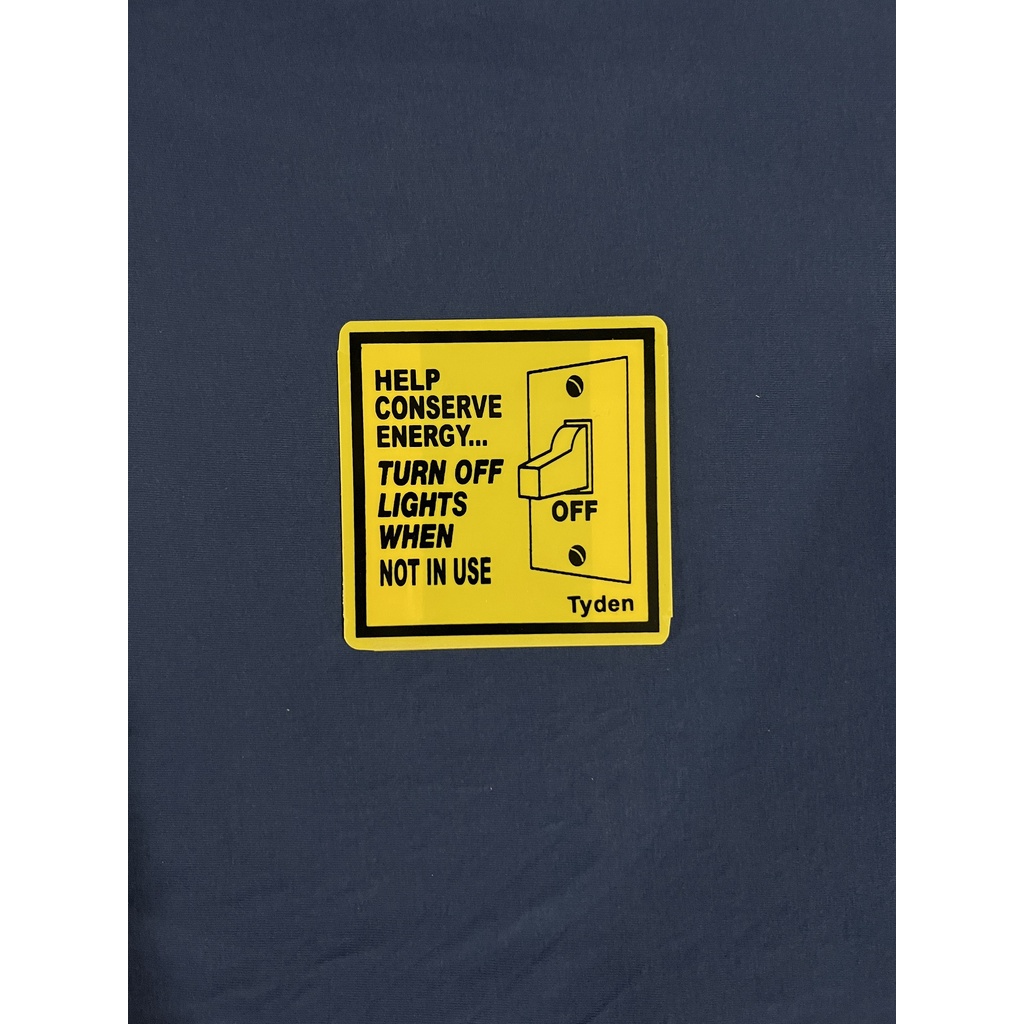 AMart High Impact Plastic Signage 4x4 inches Help Conserve Energy Turn